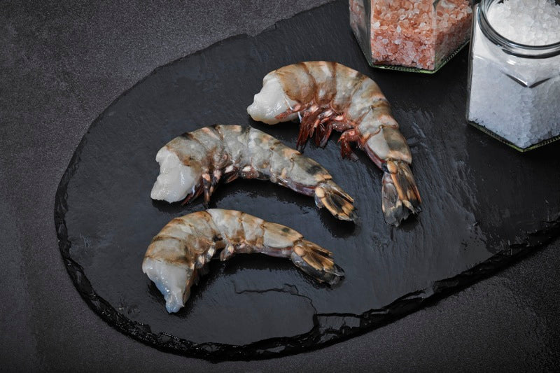 Frozen Black Tiger Shrimp -Tail on 4 lbs Pack
